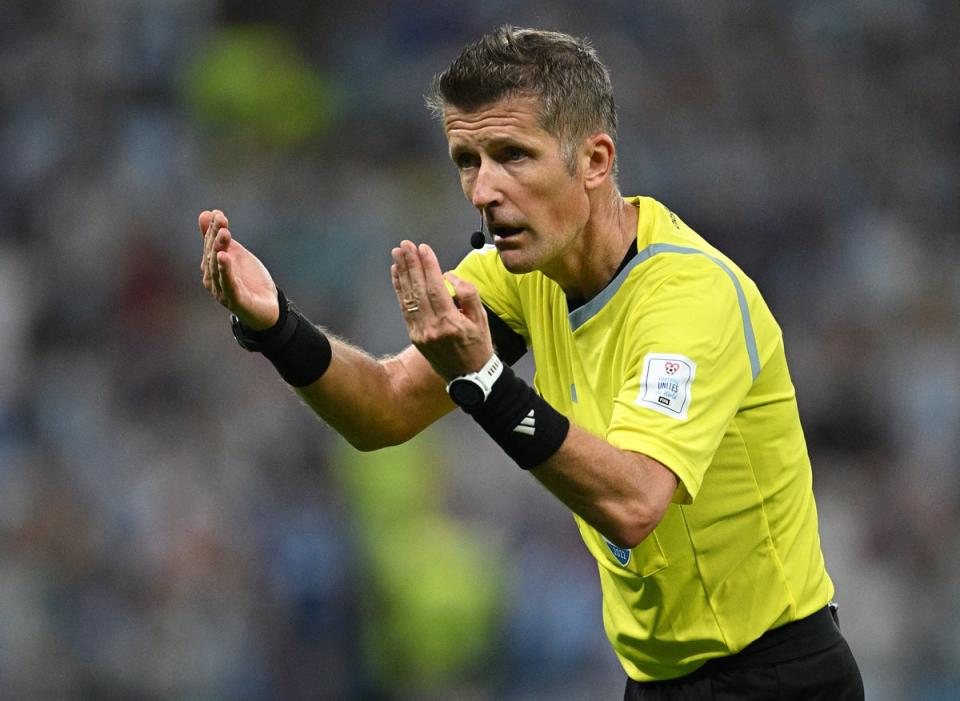 Italian referee Daniele Orsato is in charge of today’s World Cup semi-final between Argentina and Croatia (Getty Images)