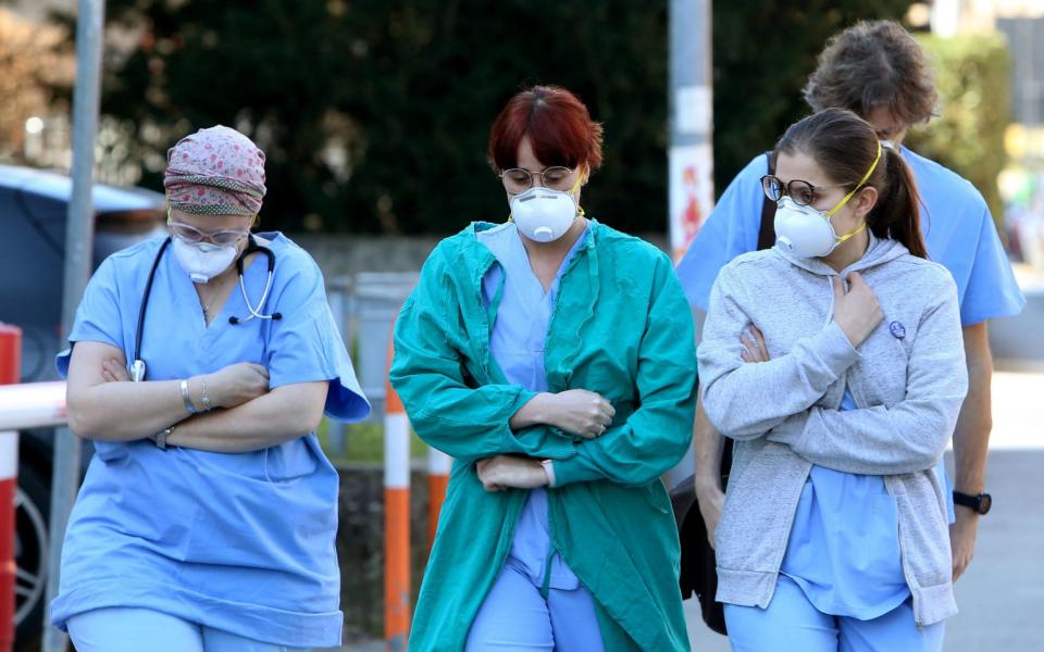 Doctors in Lombardy, the worst-affected region in Italy, have warned that some victims may never recover from the illness - Nicola Fossella/REX