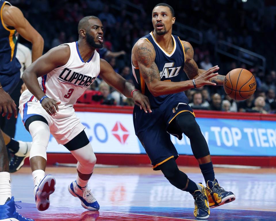 As Chris Paul and George Hill go, so go the Clips and Jazz. (AP)