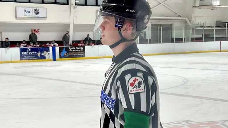 Young hockey officials in Nova Scotia have been wearing green arm bands since 2022.