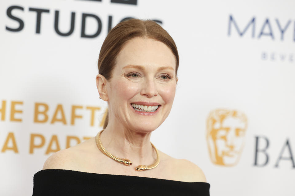 BEVERLY HILLS, CALIFORNIA - JANUARY 13: Julianne Moore attends The 2024 BAFTA Tea Party at The Maybourne Beverly Hills on January 13, 2024 in Beverly Hills, California. (Photo by Rodin Eckenroth/WireImage)