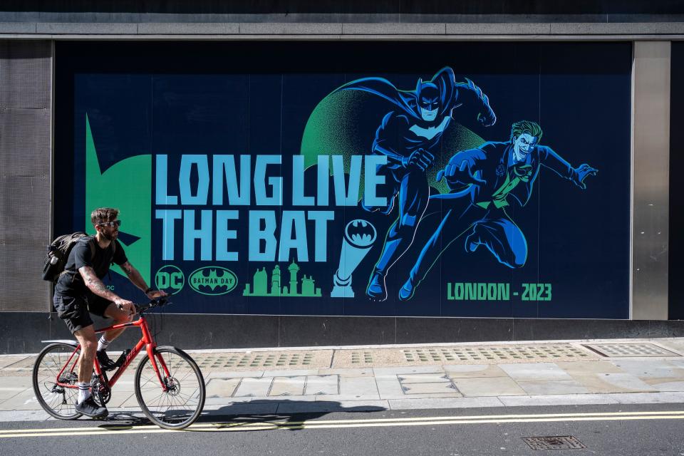 Batman Unmasked je nová pohlcující událost v Londýně pro Batman Day 2023. (Alamy Live News)