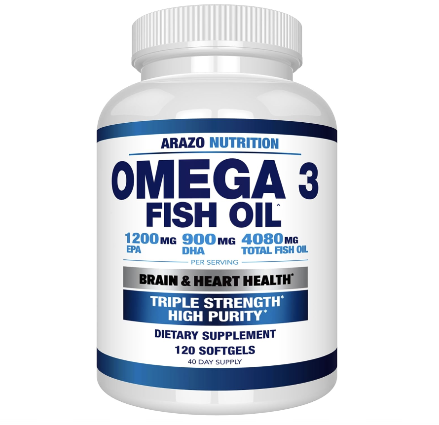 <p><a href="https://www.amazon.com/Omega-Fish-Oil-2250mg-Nutrition/dp/B01GV4O37E/ref=sr_1_3?hvadid=266146157499&hvdev=c&hvlocphy=9067609&hvnetw=g&hvqmt=e&hvrand=6513339214763589883&hvtargid=kwd-445855000497&hydadcr=21250_9691038&keywords=arazo+nutrition+omega+3+fish+oil&qid=1701895563&sr=8-3&tag=syn-yahoo-20&ascsubtag=%5Bartid%7C2140.g.46055858%5Bsrc%7Cyahoo-us" rel="nofollow noopener" target="_blank" data-ylk="slk:Shop Now;elm:context_link;itc:0;sec:content-canvas" class="link rapid-noclick-resp">Shop Now</a></p><p>Wild Caught Omega-3 Fish Oil</p><p>amazon.com</p><p>$27.50</p>