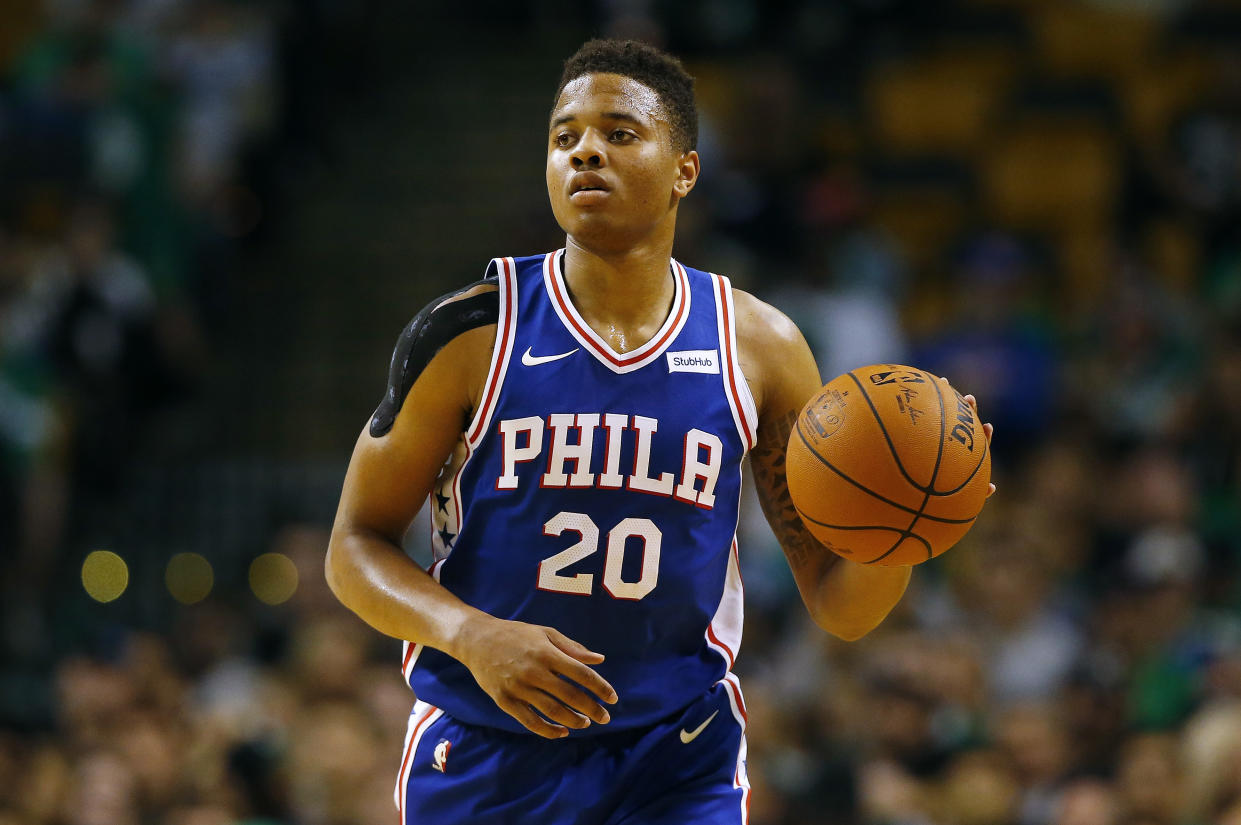 Markelle Fultz hasn’t played since late October and his shooting form keeps getting worse. (AP)