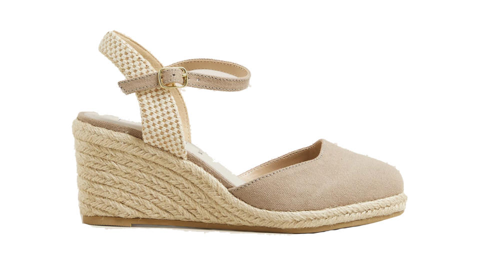 Wide Fit Canvas Wedge Espadrilles