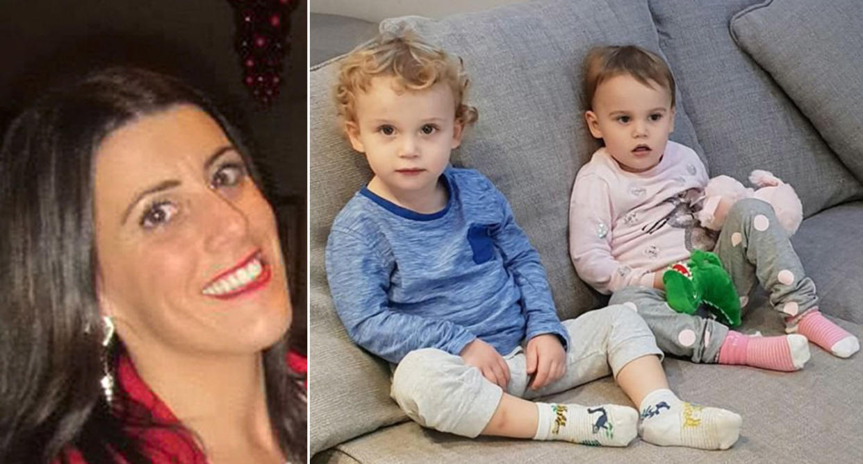 Samantha Ford, 38, and her twins Jake and Chloe (SWNS)