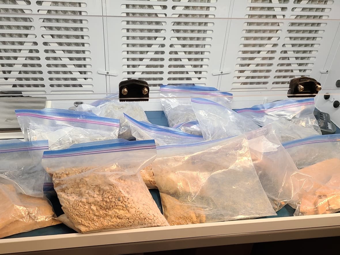 RCMP found about 10.6 kilograms of what it suspects to be fentanyl in the vehicle in which officers found Kurt Miller, 42. (RCMP - image credit)