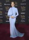 <p>Celine stunned in a high-necked baby blue gown by Christian Siriano.<br><i>[Photo: Getty]</i> </p>
