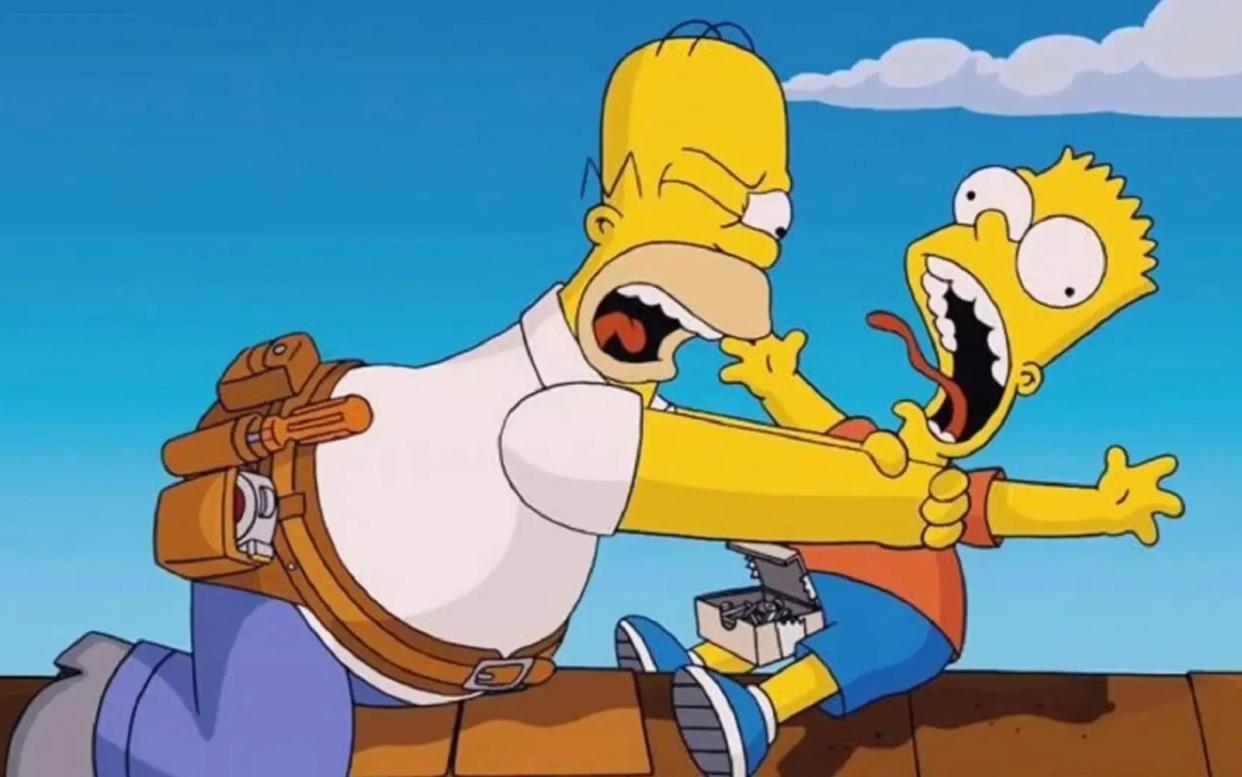 In der Serie "Simpsons" haben Homer und Bart eine etwas kuriose Vater-Sohn-Beziehung. Nun wurde ein Running Gag umgeändert, der sich auf die beiden Figuren bezieht. (Bild: 20th Century Fox)