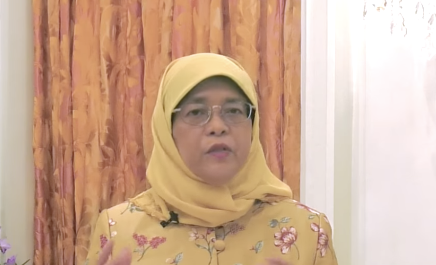 Singapore President Halimah Yacob. (SCREENSHOT: Halimah Yacob/Facebook)