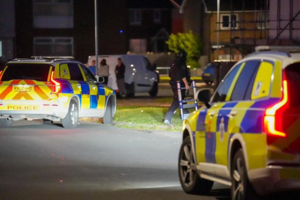 The Northern Echo: Armed police in Burwell Road, Middlesbrough