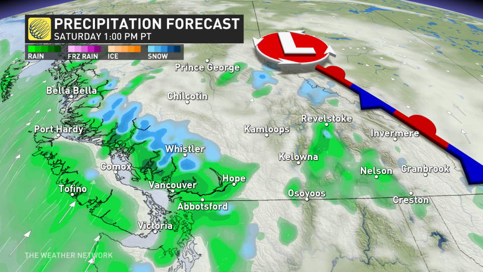 BC precip Sat 1pm