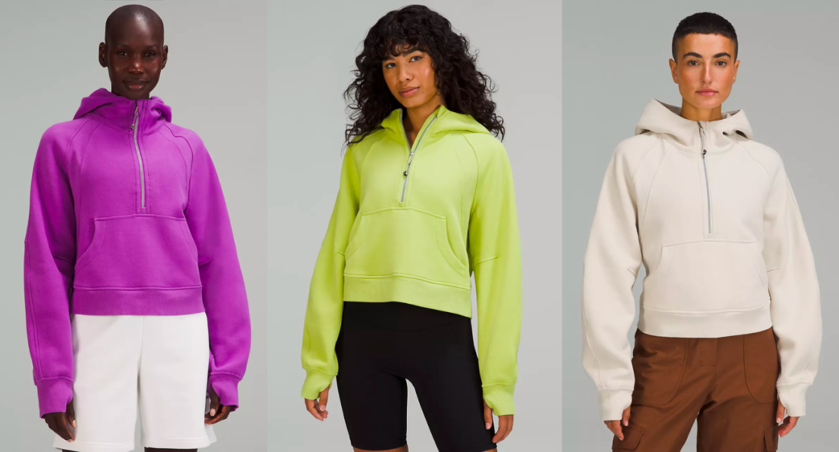 Lululemon Scuba Oversized Half-Zip Sweatshirt Hoodie - Green/Olive - Size XL/XXL Cotton-Blend Fleece Fabric