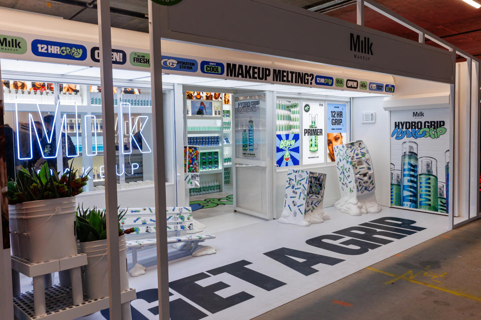 The Milk Makeup booth at Sephoria was themed after the brand's cult-favorite Hydro-Grip franchise.
