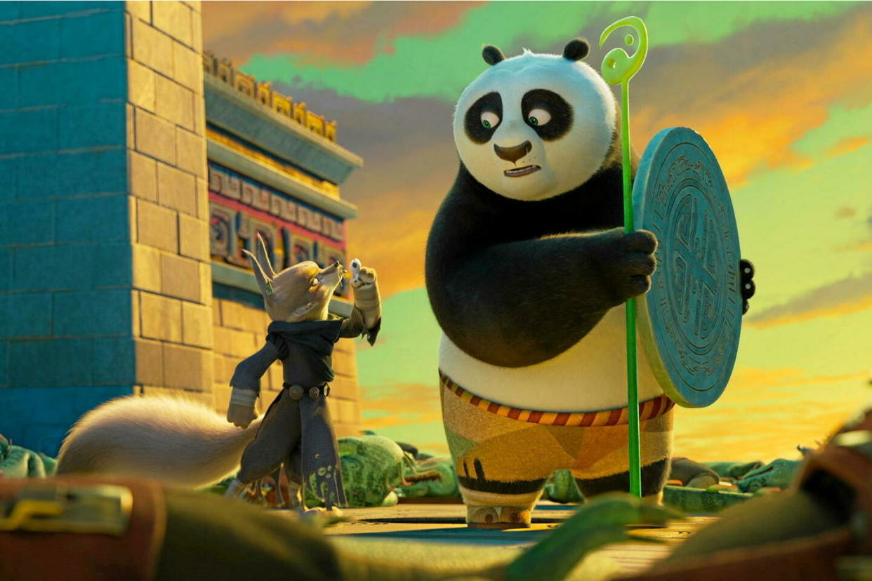 Dans ces nouvelles aventures, Po peut compter sur une nouvelle alliée, la renarde Zhen.  - Credit:DreamWorks Animation