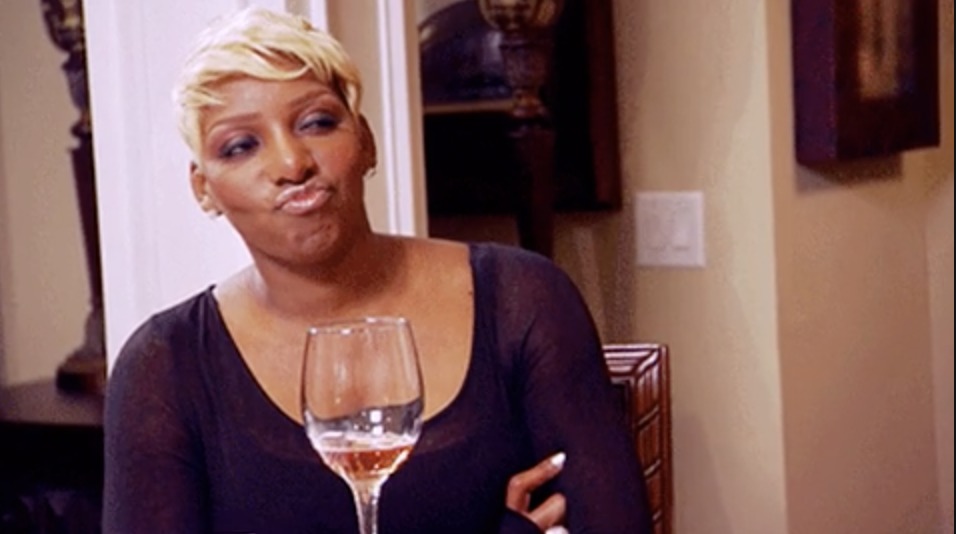 Nene Leaks looking on disaprovingly