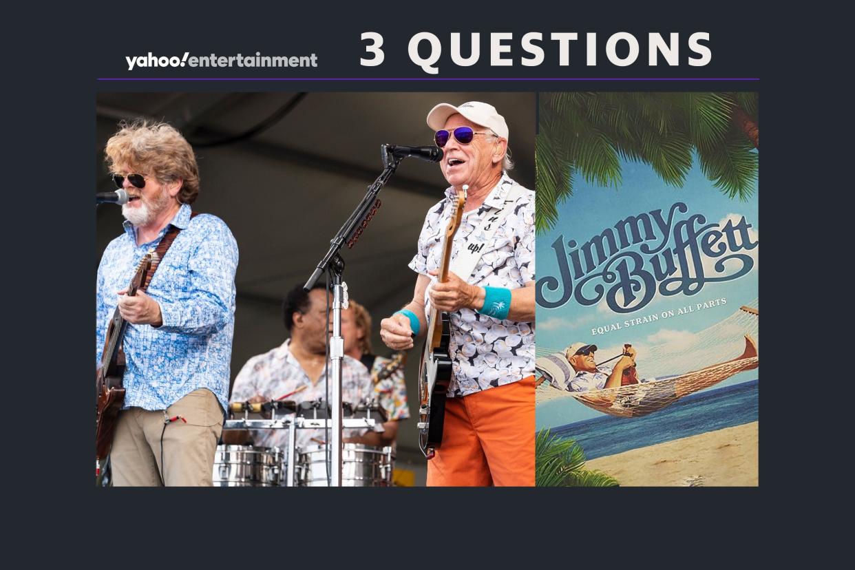 Upon the release of Jimmy Buffett's posthumous album Equal Strain on all Parts, producer Mac McAnally is sharing what it was like recording in his final days. (Photo illustration: Yahoo News; Getty Images, Sunrecords)