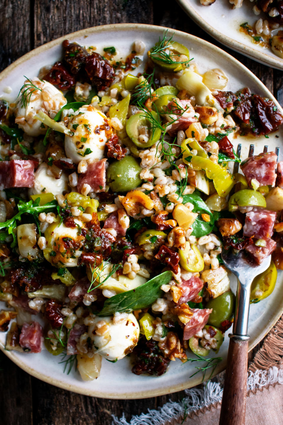 Antipasto farro salad.