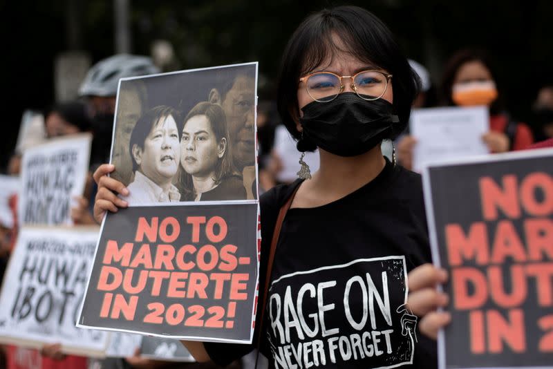 FILE PHOTO: Protest amid the vice presidential bid of Davao City Mayor Sara Duterte