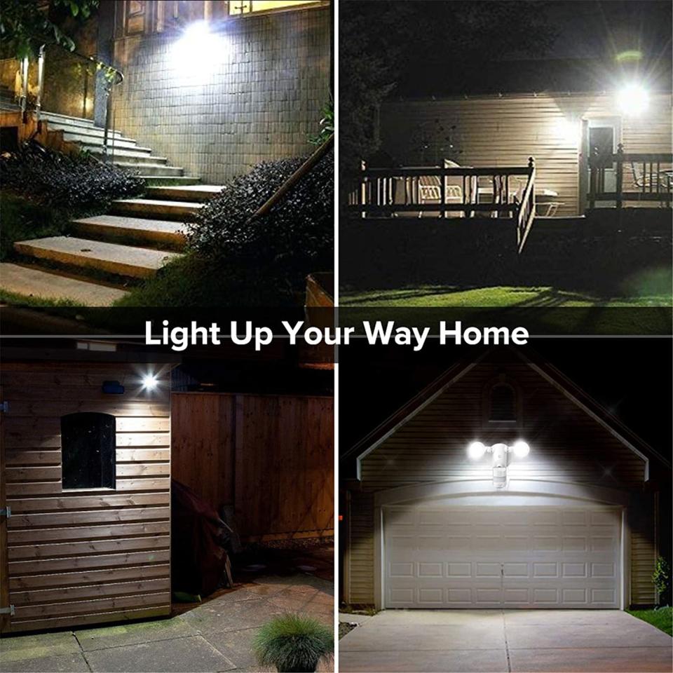 SANSI LED Security Lights can be used to light outside garages, sheds, porches and more. Image via Amazon.