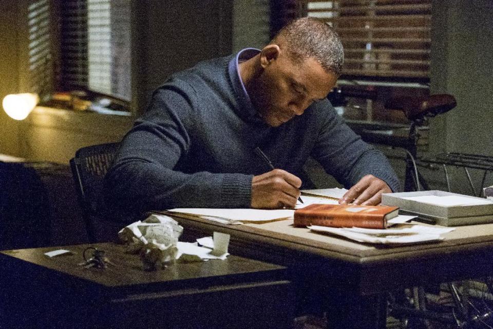 This image released by Warner Bros. Pictures shows Will Smith in a scene from "Collateral Beauty." (Barry Wetcher/Warner Bros. via AP)