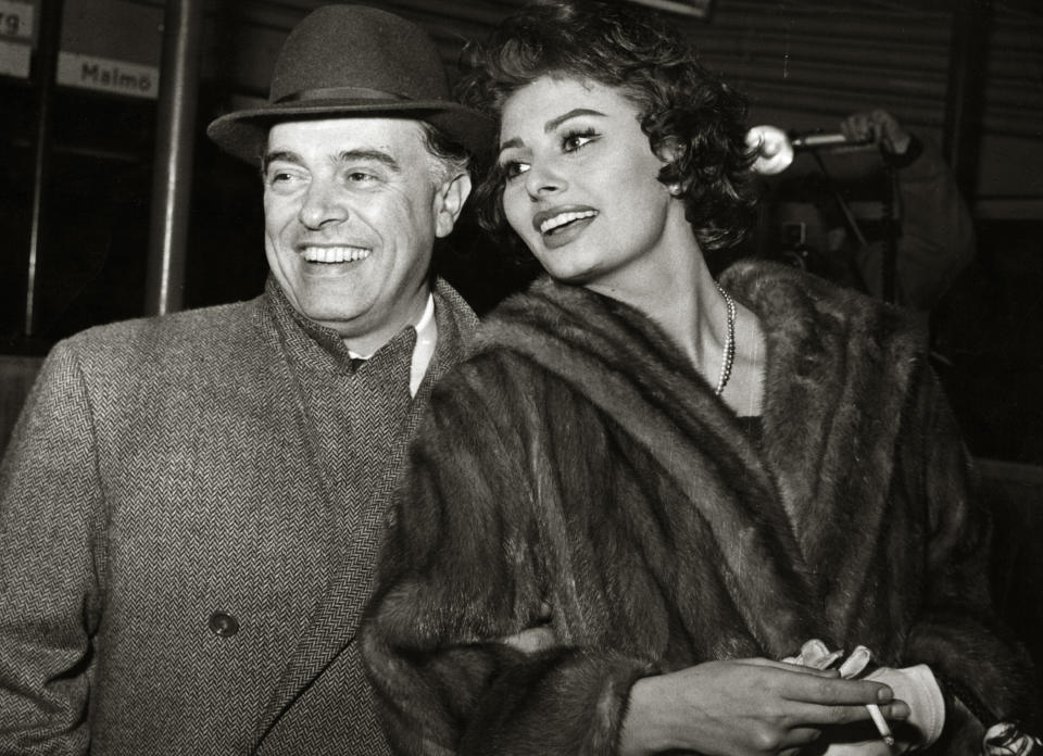 <span><span>Carlo Ponti and wife Sophia Loren, 1966. </span><span>HA/THA/Shutterstock</span></span>