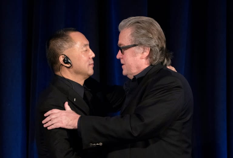 El multimillonario chino fugitivo Guo Wengui había formado una alianza con Steve Bannon, asesor del expresidente Donald Trump. (Don EMMERT)