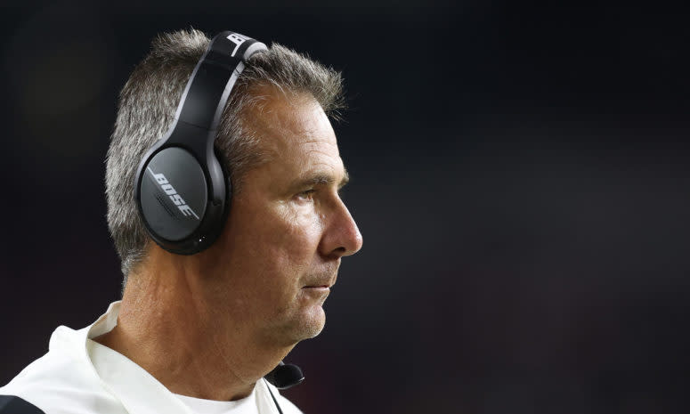 Jacksonville Jaguars head coach Urban Meyer on the sideline.