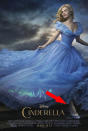 <p>It was much noted on its release how Kenneth Branagh’s Cinderella (played by ,<i>Downton</i>’s Lily James) seemed impossibly thin around the waist. This poster accentuates it, but oddly, gives her a massive foot too.</p>