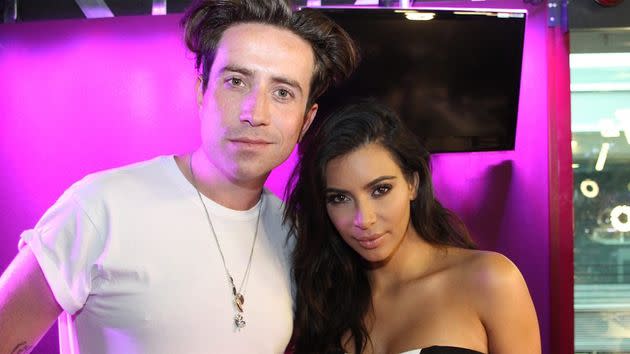 Nick Grimshaw with Kim Kardashian (Photo: BBC)