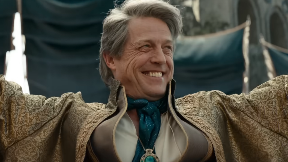 Hugh Grant in Dungeons and Dragons: Honor Among Thieves.
