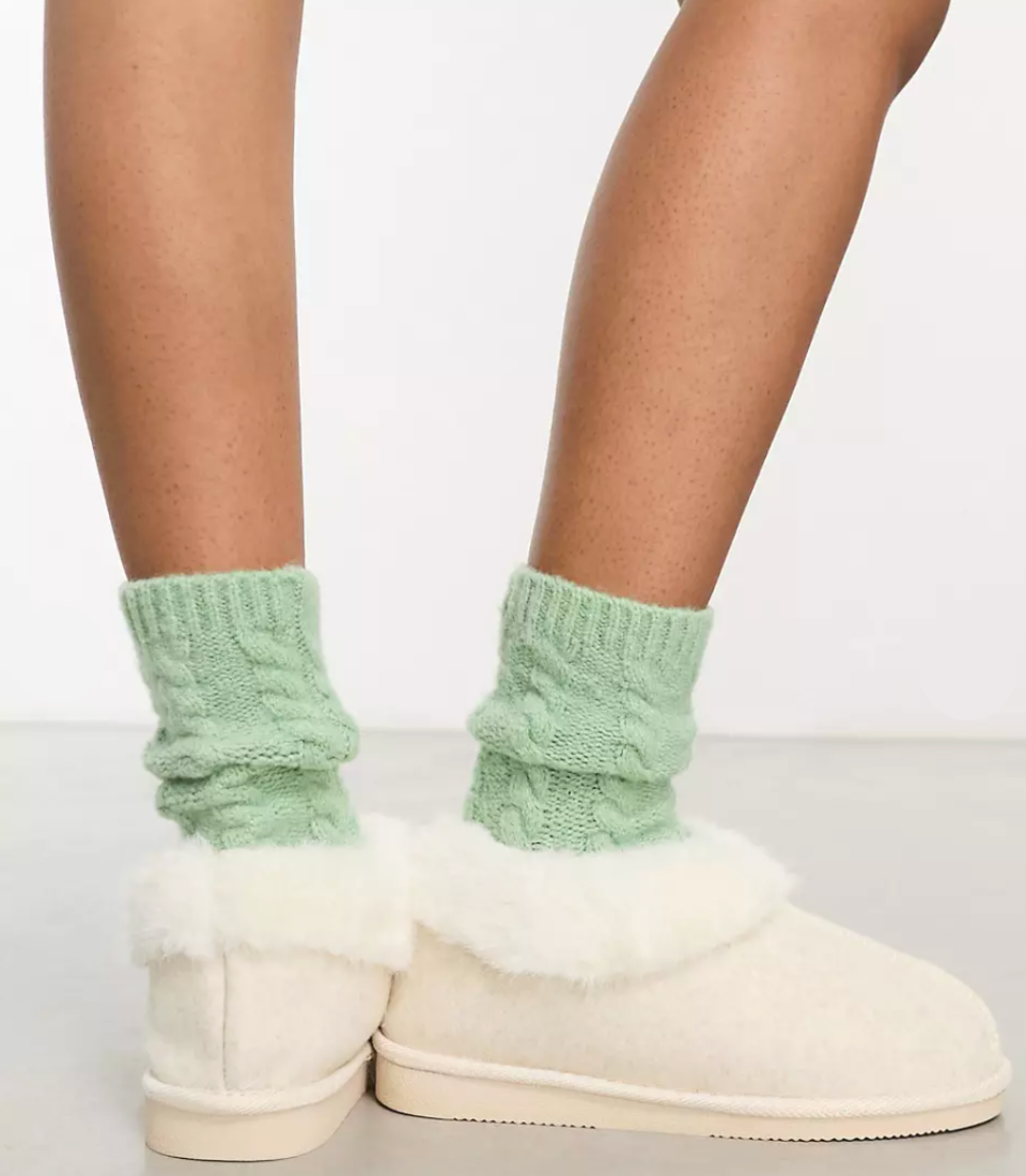 Loungeable Fluffy Mini Bootie Slipper ASOS