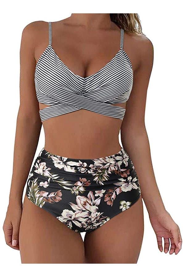 14) Push-Up Wrap Bikini & High-Waisted Two-Piece Swimsuit