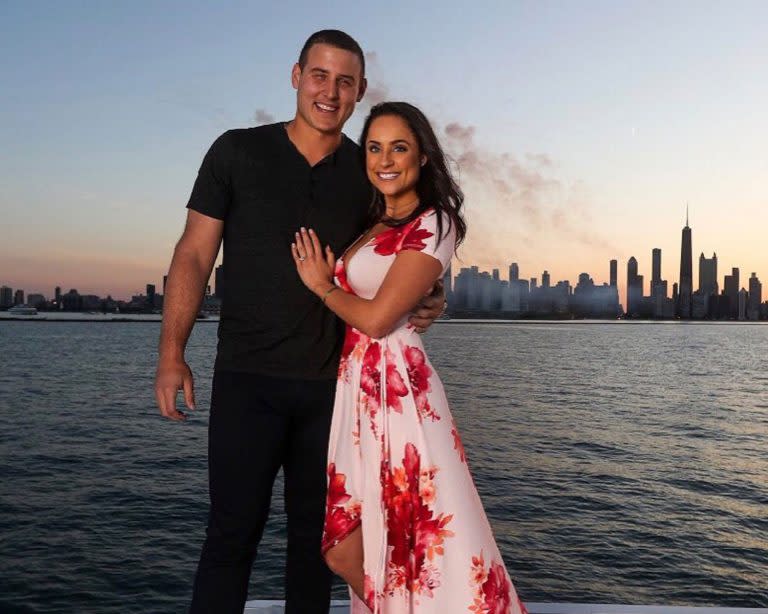 Anthony Rizzo and Emily Vakos attend the Fanatics Super Bowl Party at  Photo d'actualité - Getty Images