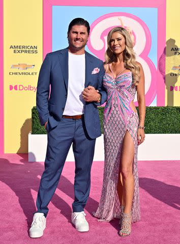 <p>Axelle/Bauer-Griffin/FilmMagic</p> Josh and Christina Hall at the 'Barbie' premiere in July 2023.