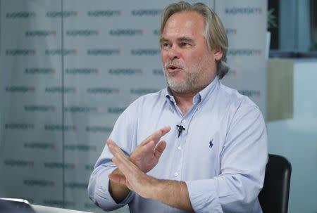 Eugene Kaspersky, Chief Executive of Russia's Kaspersky Lab, speaks during an interview with Reuters in Moscow, Russia October 27, 2017. REUTERS/Maxim Shemetov