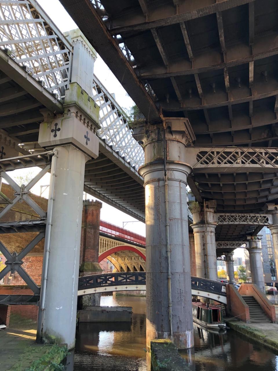 The bridges in Castlefield, Manchester