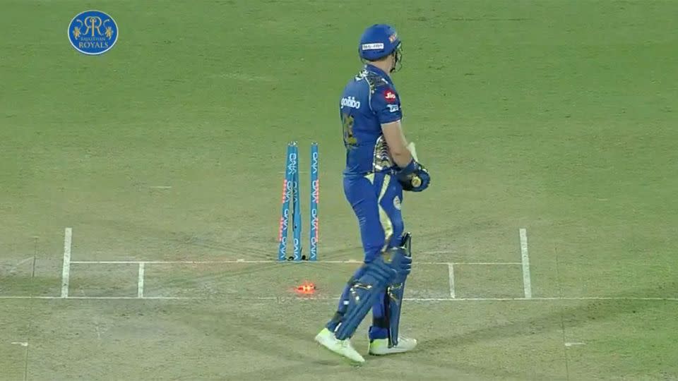 The Kiwi had no chance. Pic: IPL