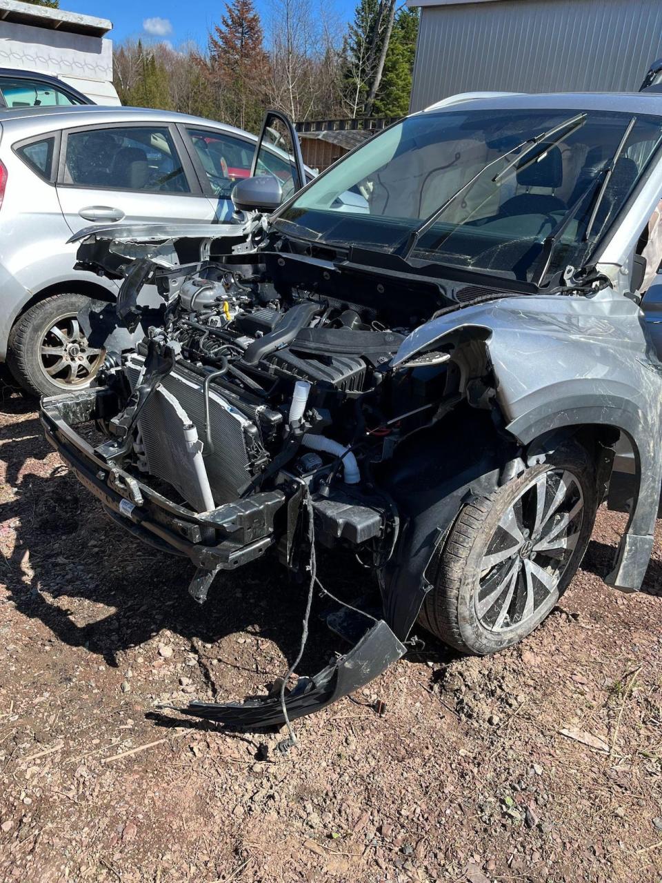 Josyane Tanguay Pelletier's family inspected her SUV at the scrap yard after her death. Submitted by Marise Tanguay