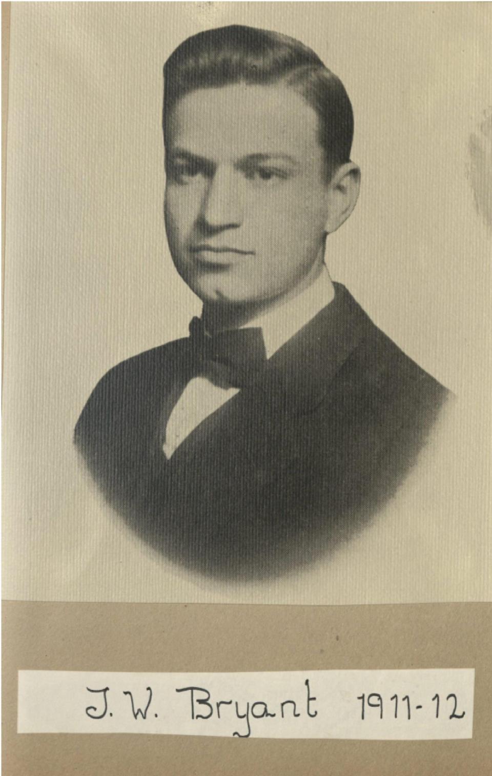 Thomas Wesley Bryant, UF student body president from 1911 to 1912.