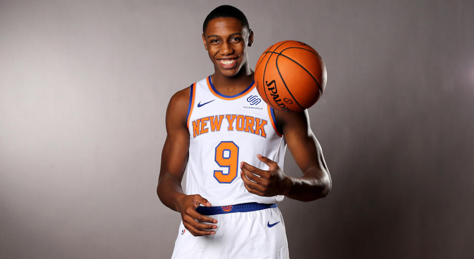 RJ Barrett becomes the first Canadian basketball player to represent PUMA. (Photo by Elsa/Getty Images)