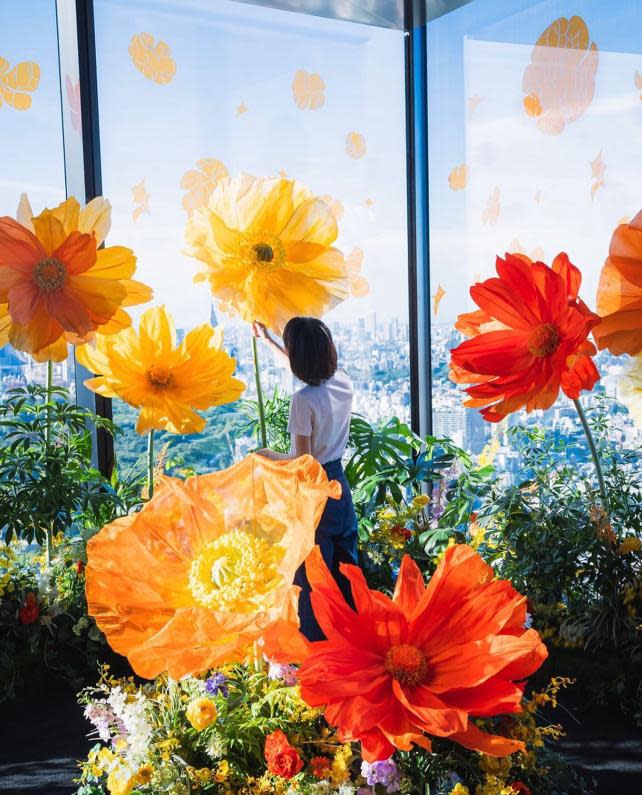 東京旅遊｜涉谷SHIBUYA SKY搖變夏季植物園！229米高空賞超美巨型紙花藝術、懸浮綠色植物