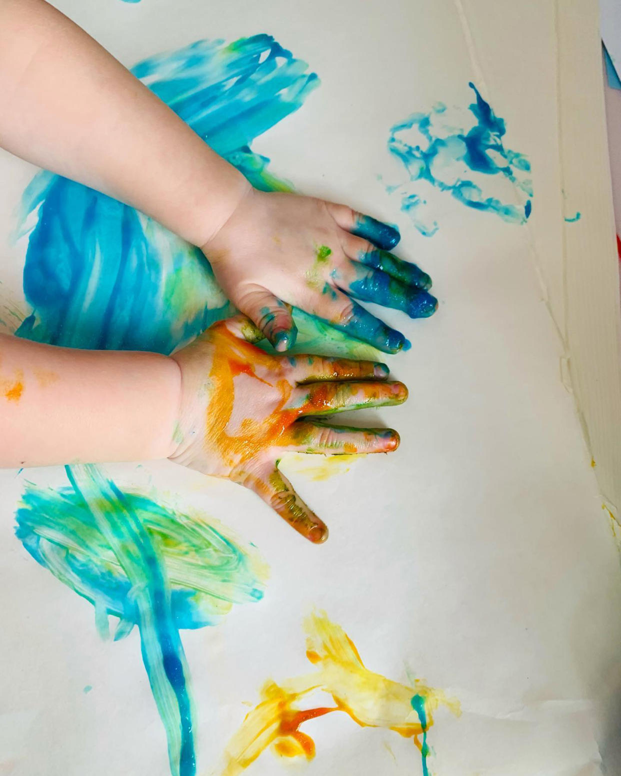 Sasha's daughter, finger painting.  (Courtesy Sasha)