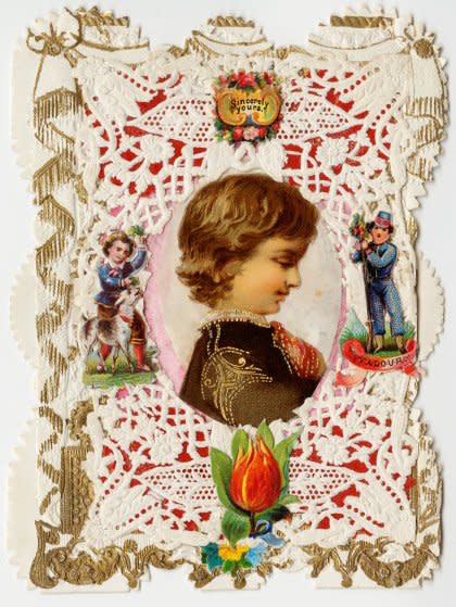 photo of 19th century valentines day card 