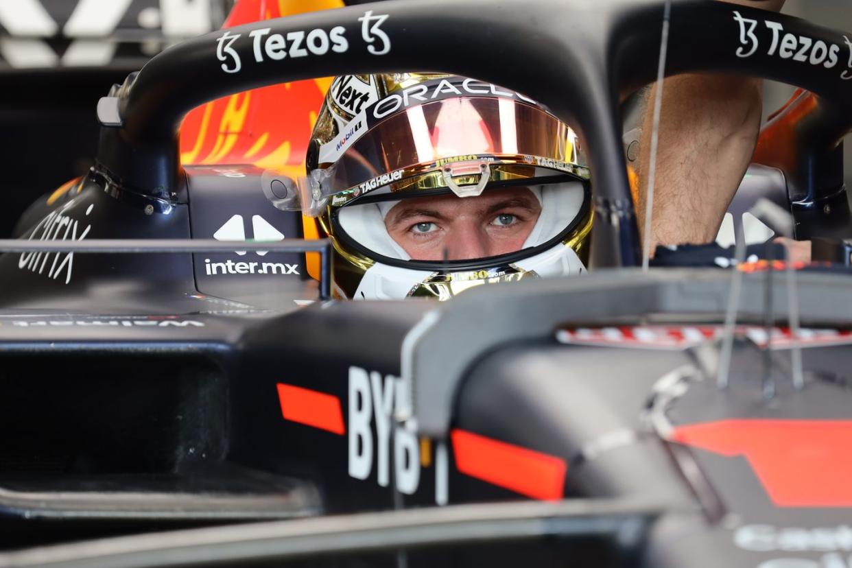 sao paulo, brazil   november 12 max verstappen of netherlands, oracle red bull racing rb18 honda driver seen during the sprint ahead of the f1 grand prix of brazil at autodromo jose carlos pace on november 12, 2022 in sao paulo, brazil photo by cristiano andujar atpimagesgetty images