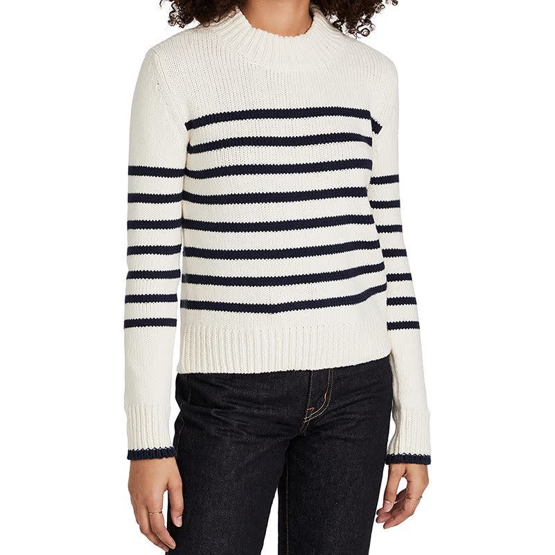 Striped Crew Sweater