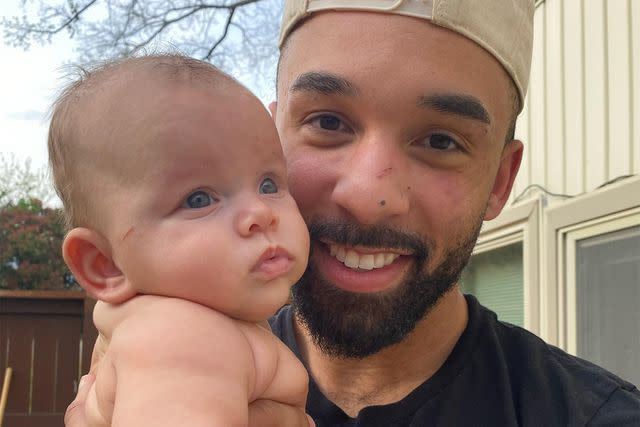 <p>Bartise Bowden/Instagram</p> Bartise Bowden with his son