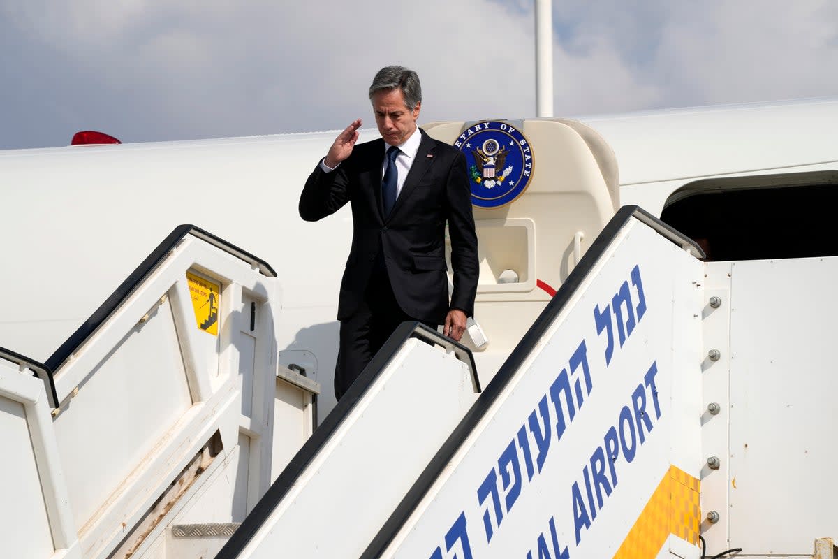 Antony Blinken arrives in Israel   (Jacquelyn Martin / AP)