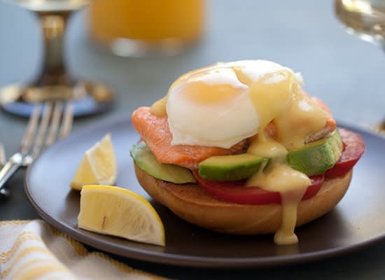 <strong>Get the <a href="http://www.foodiecrush.com/2012/05/salmon-and-bagel-egg-benedict-for-mothers-day-brunch/" target="_hplink">Salmon and Bagel Benedict recipe</a> from Foodie Crush</strong> 