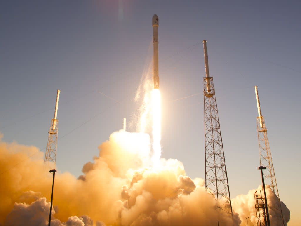 The unmanned Falcon 9 rocket, launched by SpaceX and carrying NOAA's Deep Space Climate Observatory Satellite, lifts off from launch pad 40 the Cape Canaveral Air Force Station (Reuters)